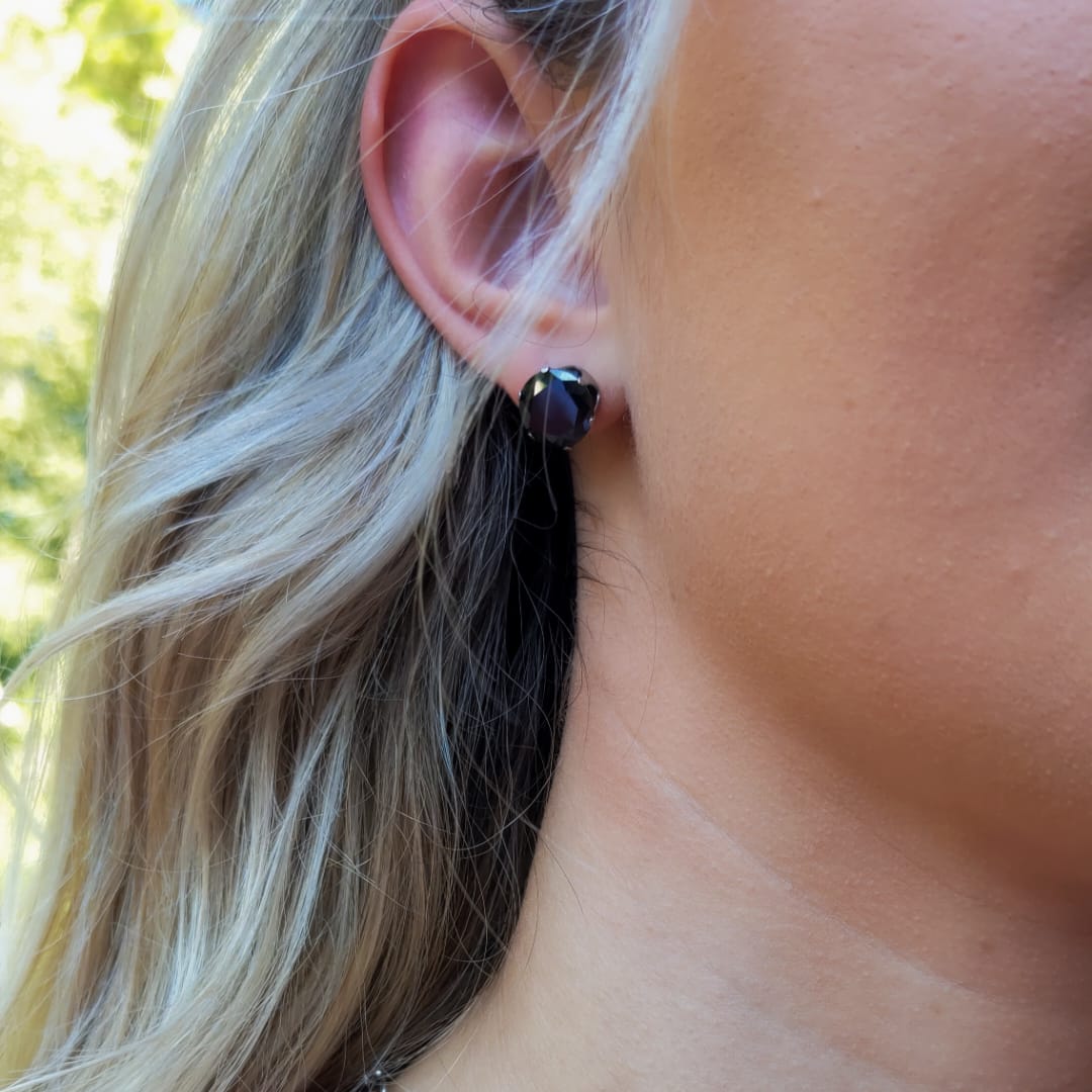 10 mm Round CZ Stud Earrings